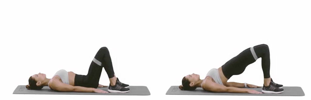 Glute Bridge med motståndsband