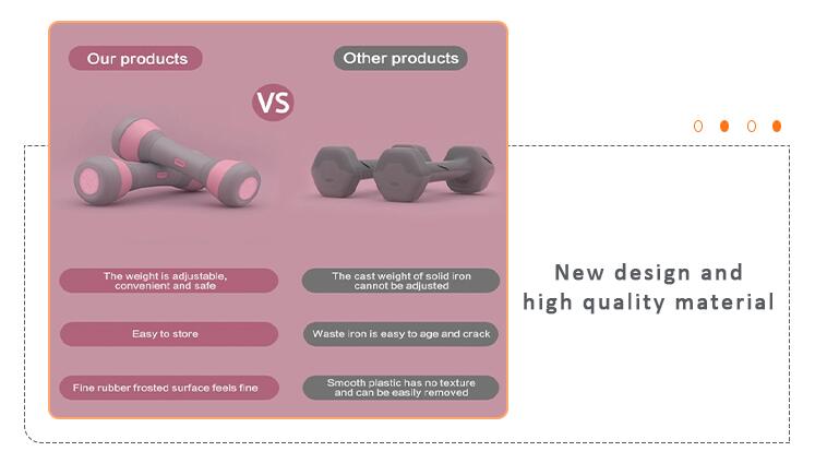 Lady hemanvänd liten 5-i-1 justerbar vikt hantel Lady hemanvänd liten 5-i-1 justerbar vikt hantel