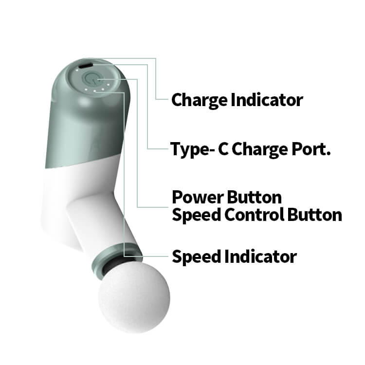 Tvåfärgad mini-massagepistol