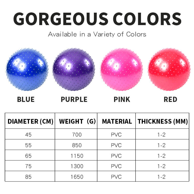 PVC Yoga Ball med Massage Points PVC Yoga Ball med Massage Points