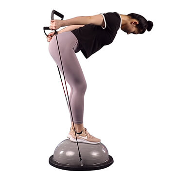 Bosu boll med motståndsband Bosu boll med motståndsband