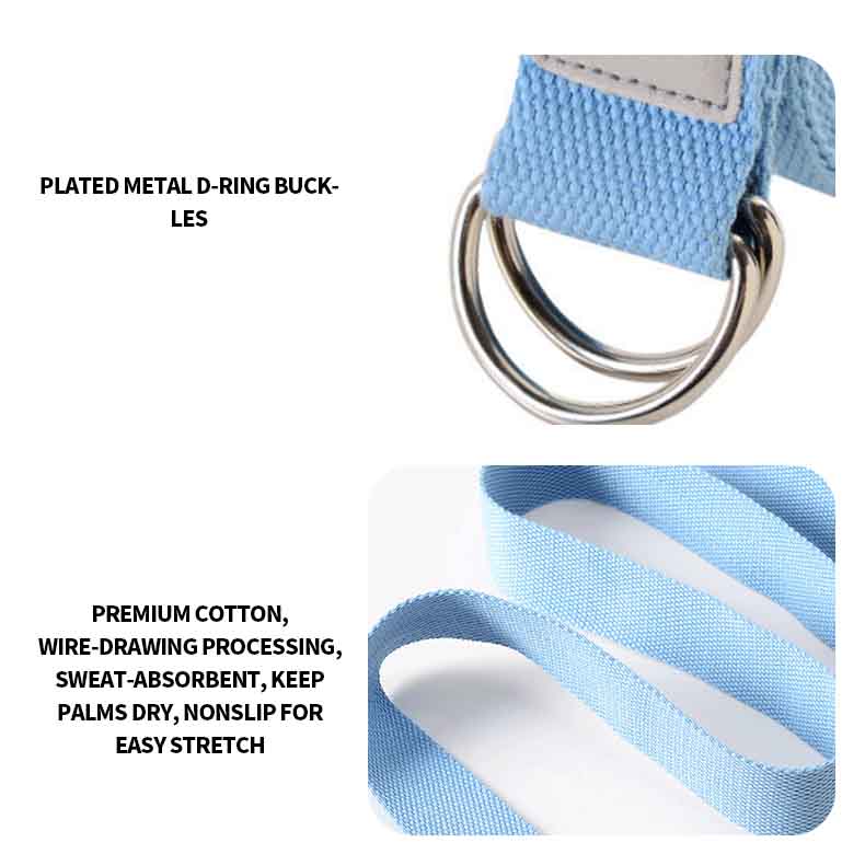 Partihandel icke-elastisk yogarband/stretchband med spänne