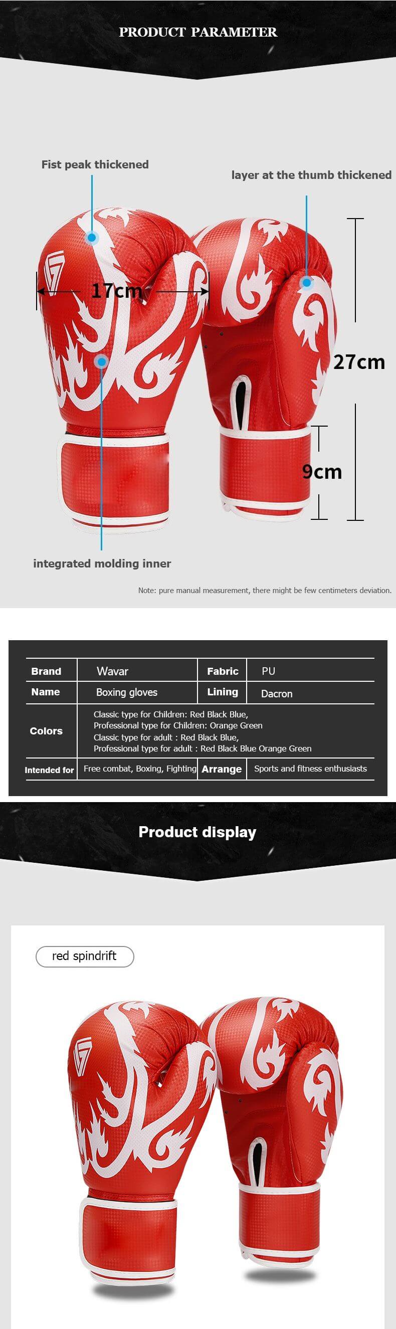 Pro boxningsutbildningshandskar