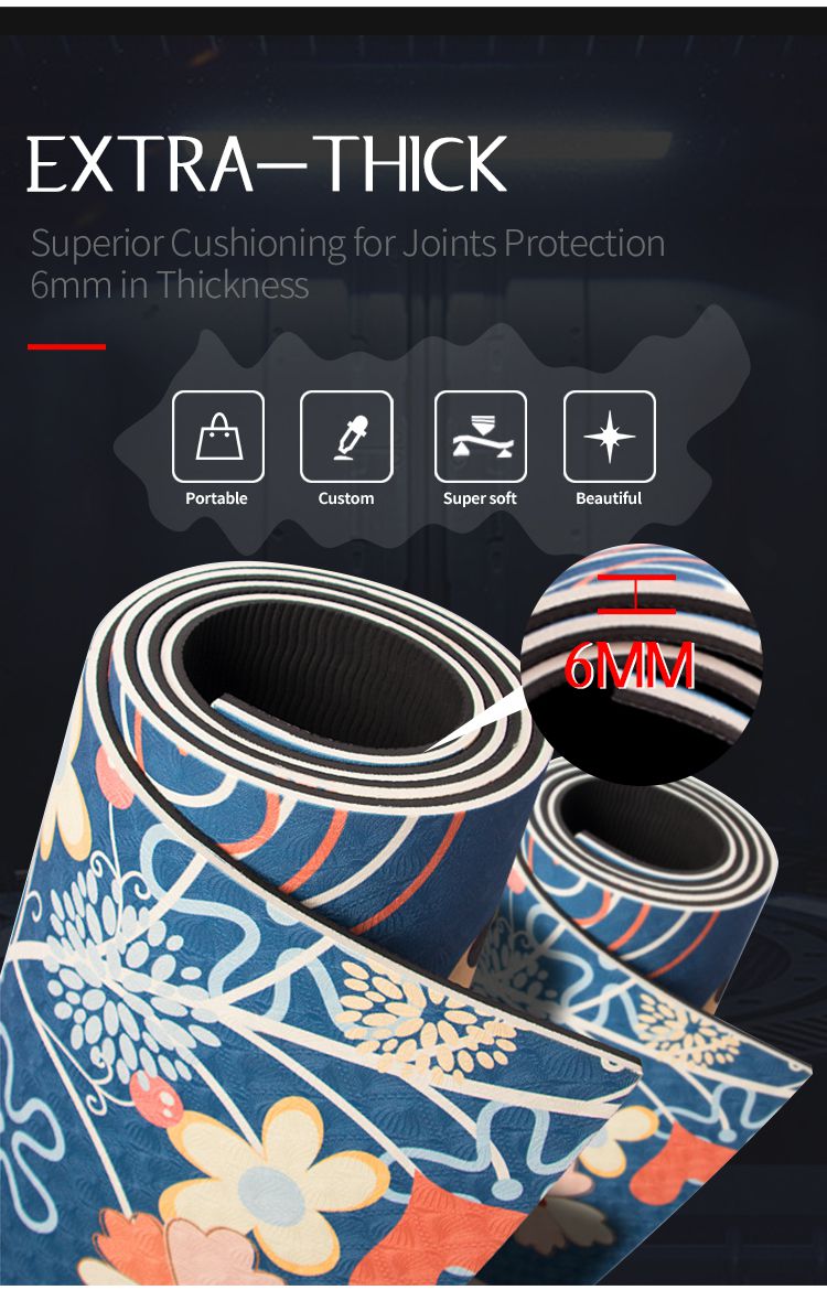 TPE Tryckt yogamatta