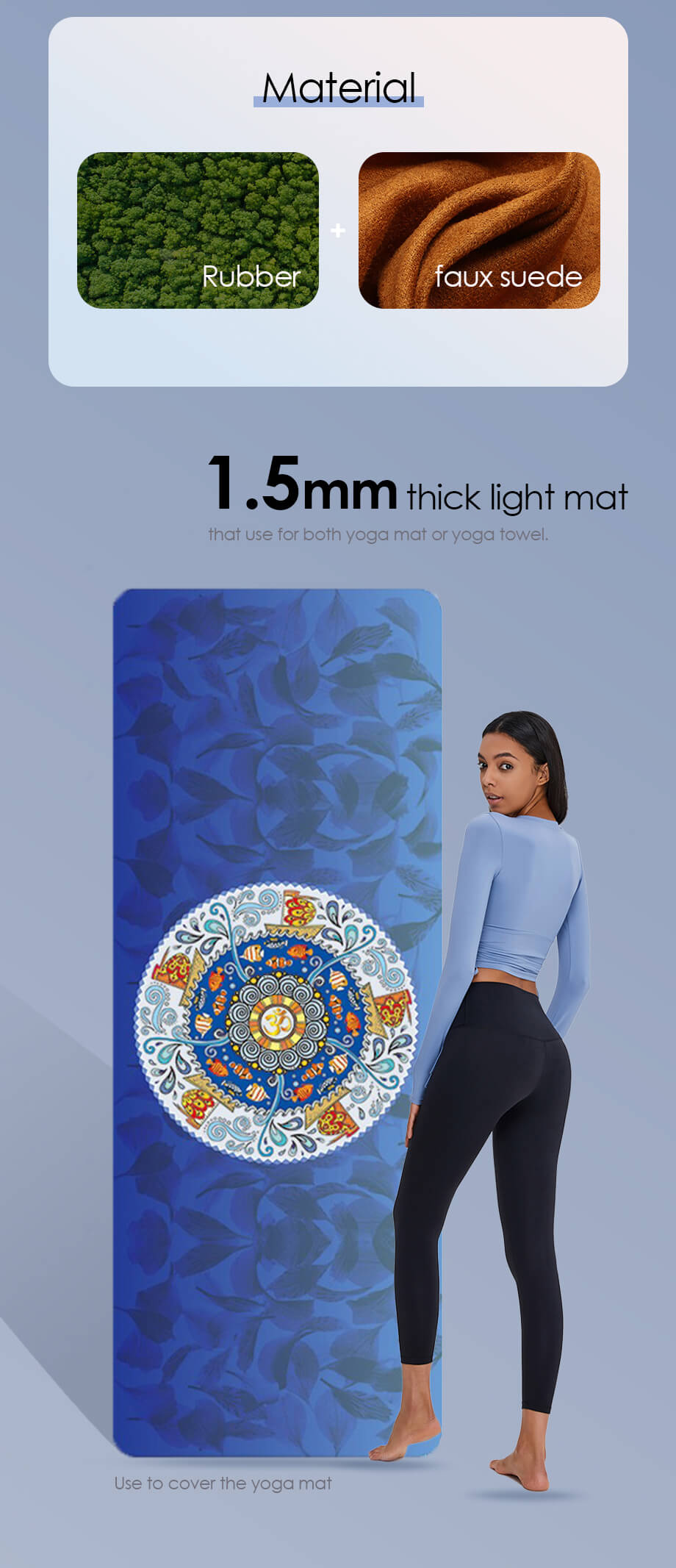 Bärbar icke-slipyoghandduk Bärbar icke-slipyoghandduk