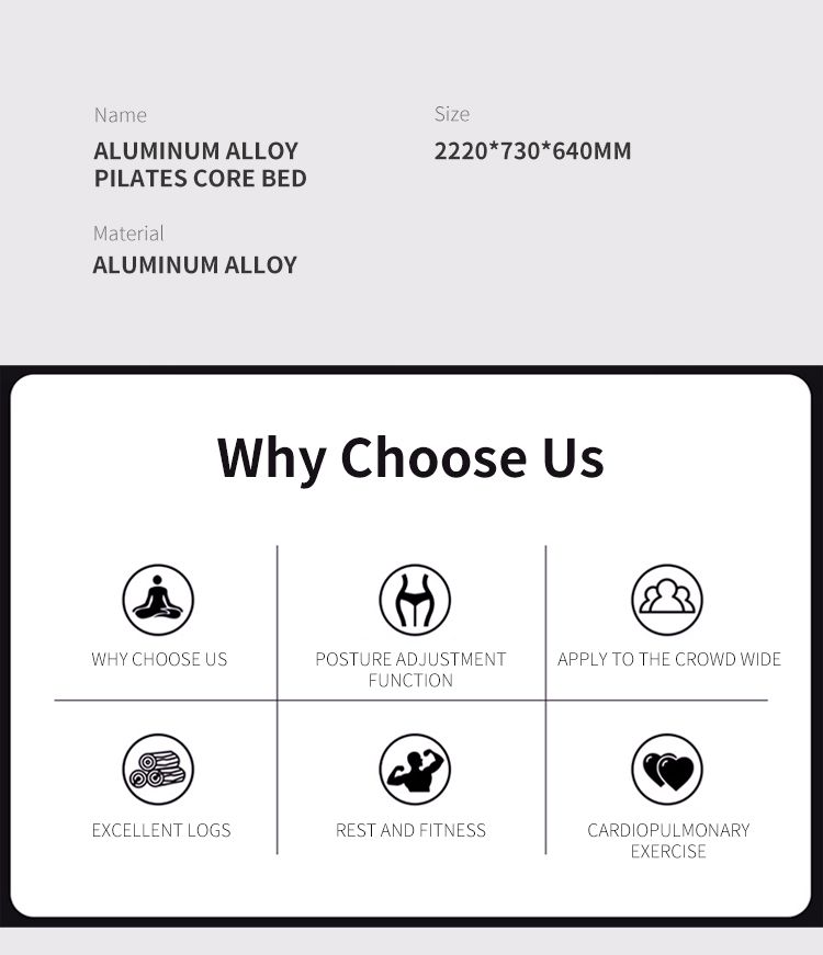 Aluminiumlegering pilates kärnbädd