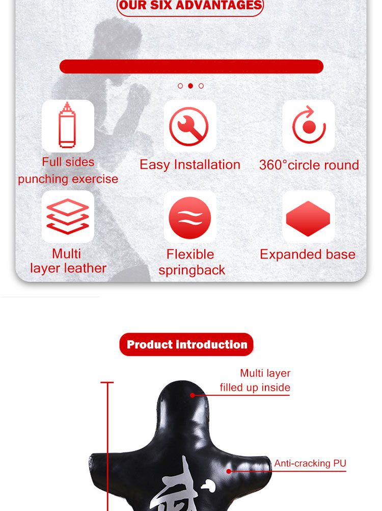 Stående humanoid boxning stansväska