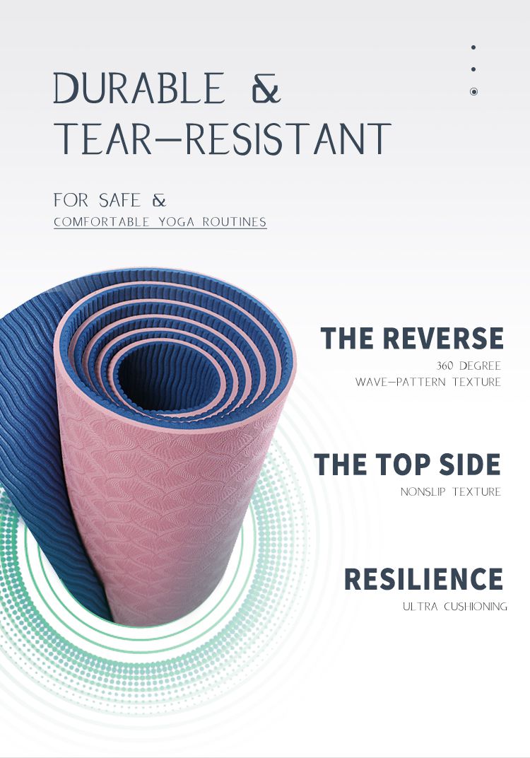 Dubbelskikt tpe yogamatta