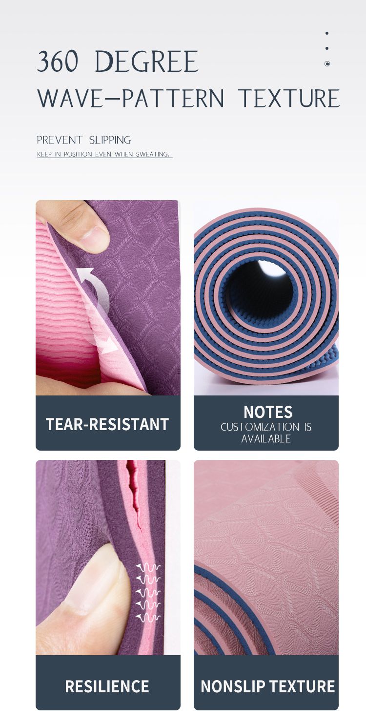 Dubbelskikt tpe yogamatta