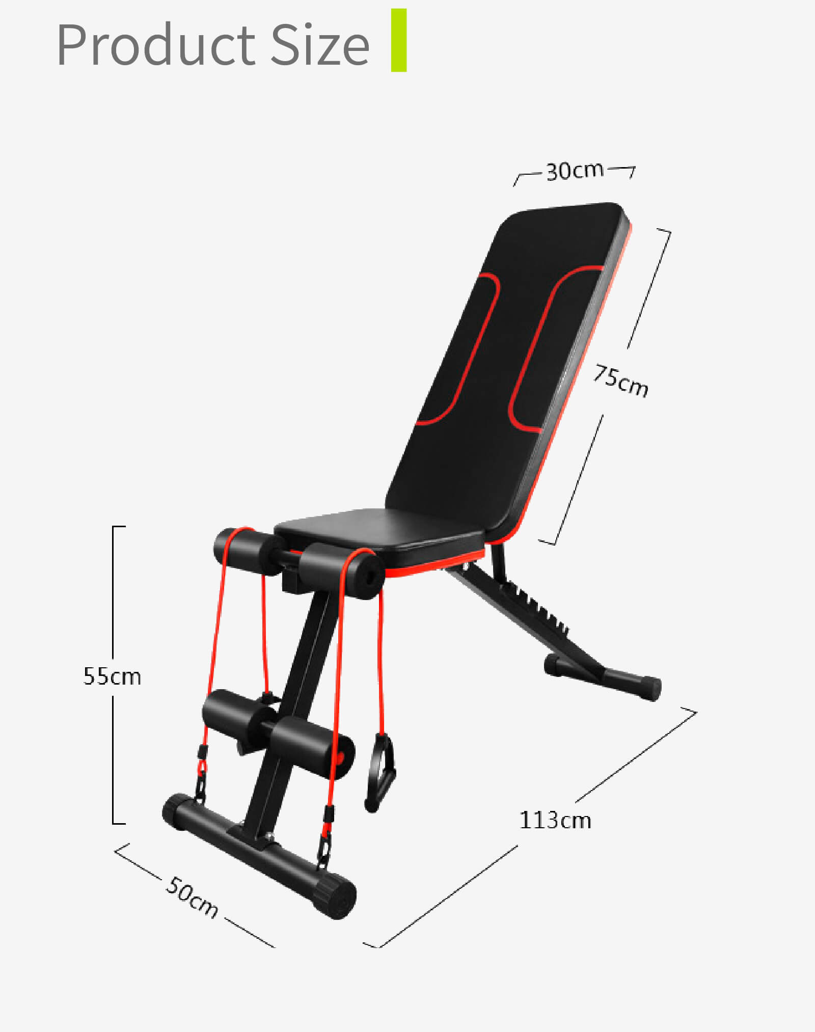 Fällbar träningsbänk