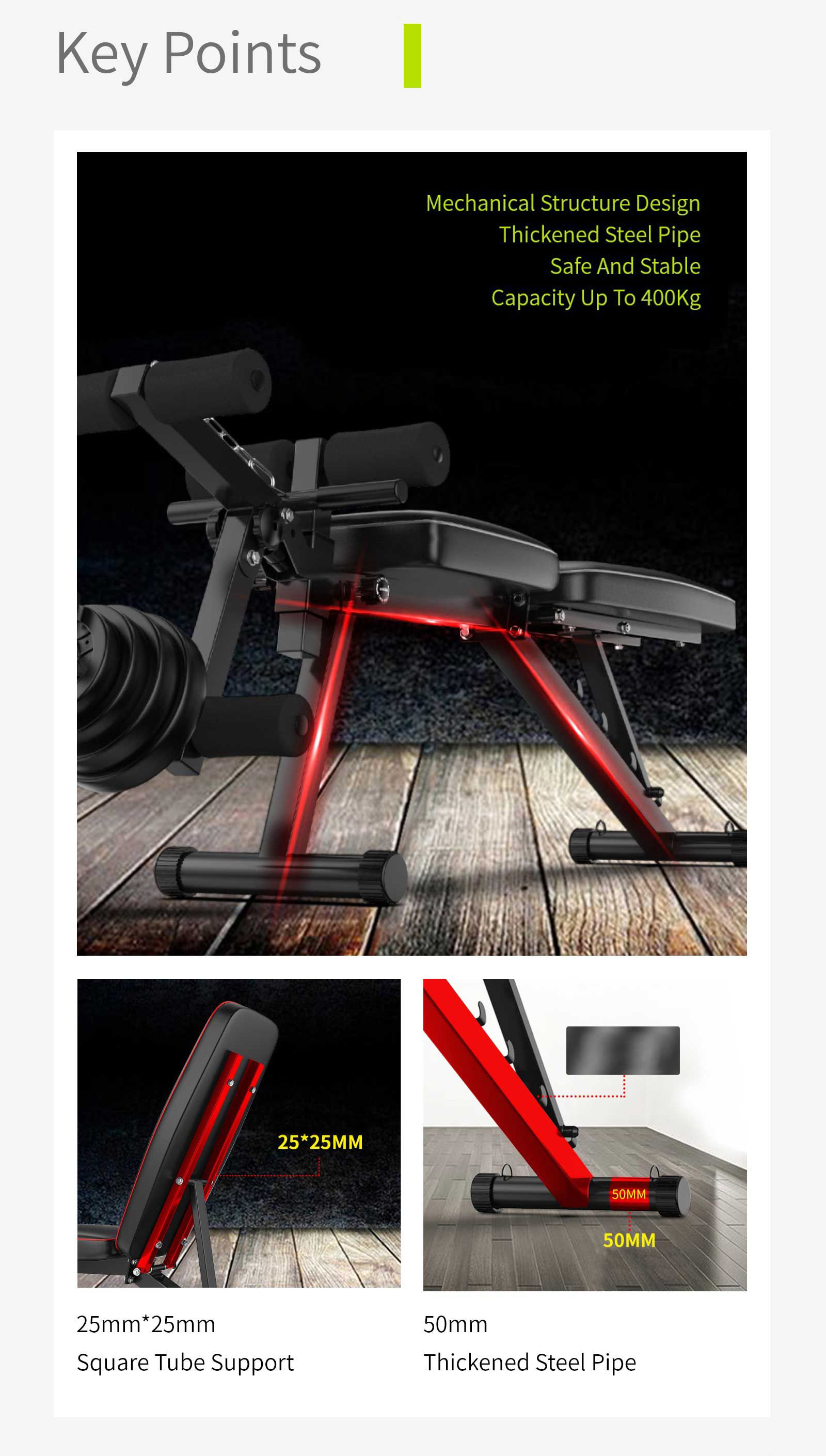 Vikbar bänkpress hantelbänk Vikbar bänkpress hantelbänk