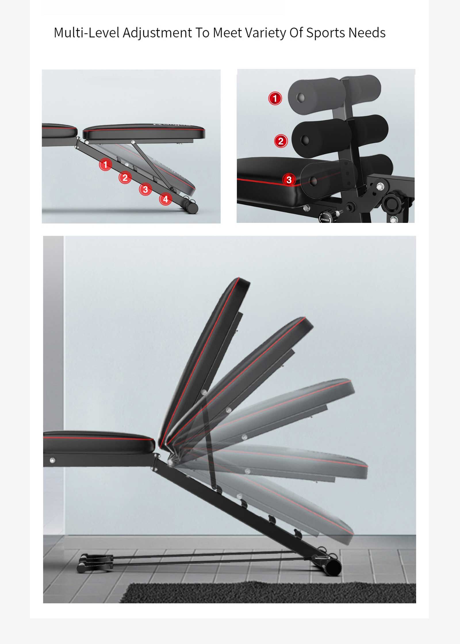 Vikbar bänkpress hantelbänk Vikbar bänkpress hantelbänk