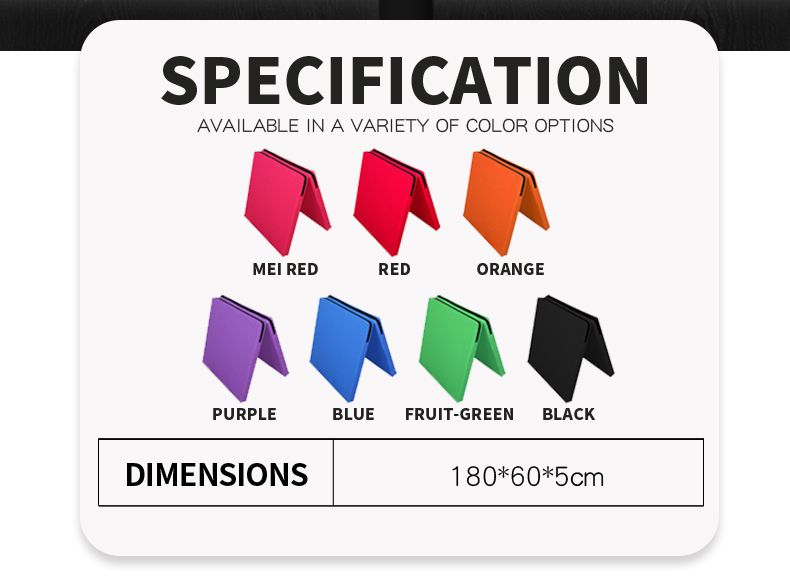 Fällbar förtjockad gymnastik träningsmatta