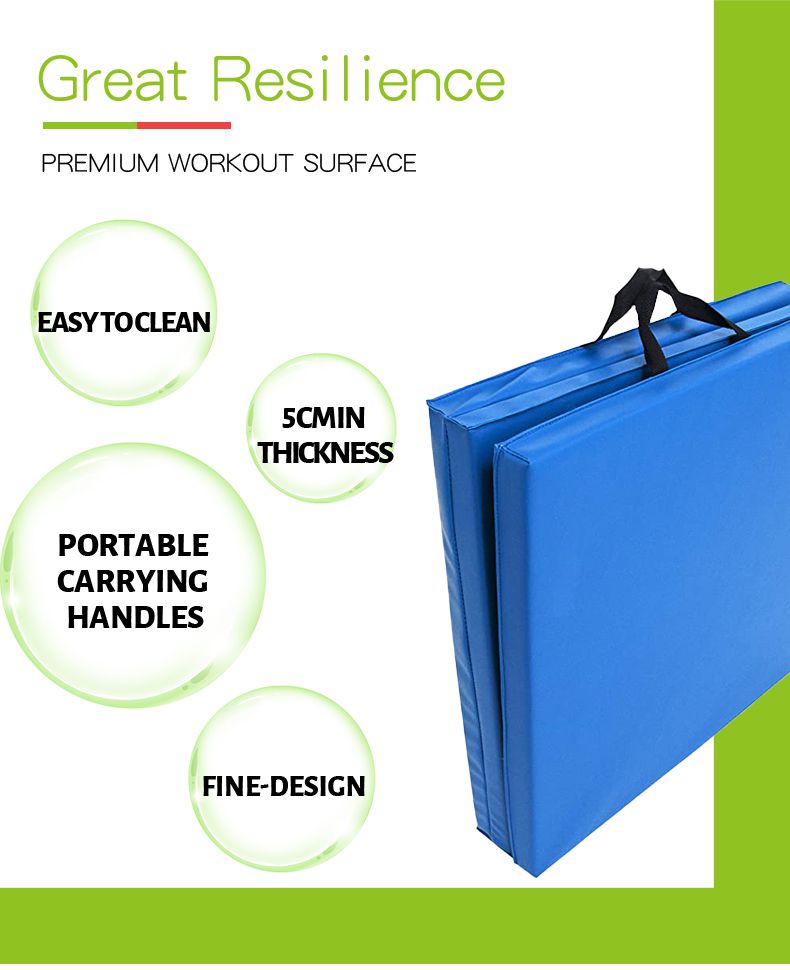 Fällbar förtjockad gymnastik träningsmatta