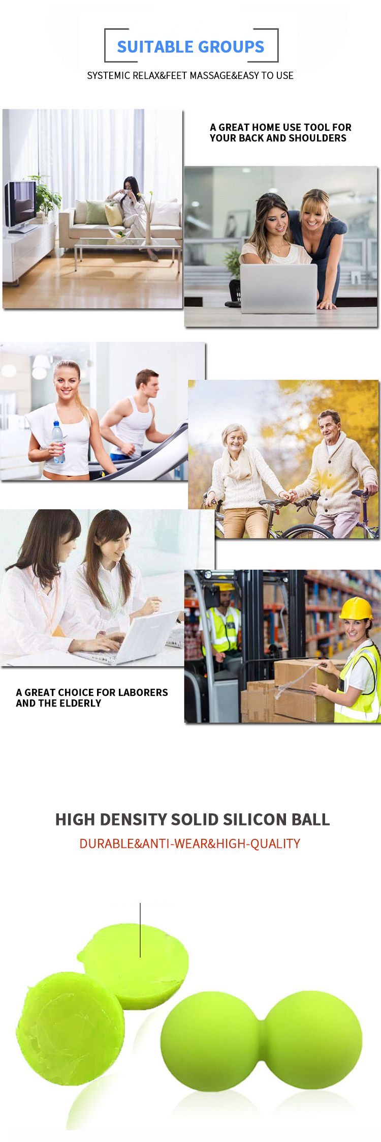 Silikonpressbar massageboll Silikonpressbar massageboll