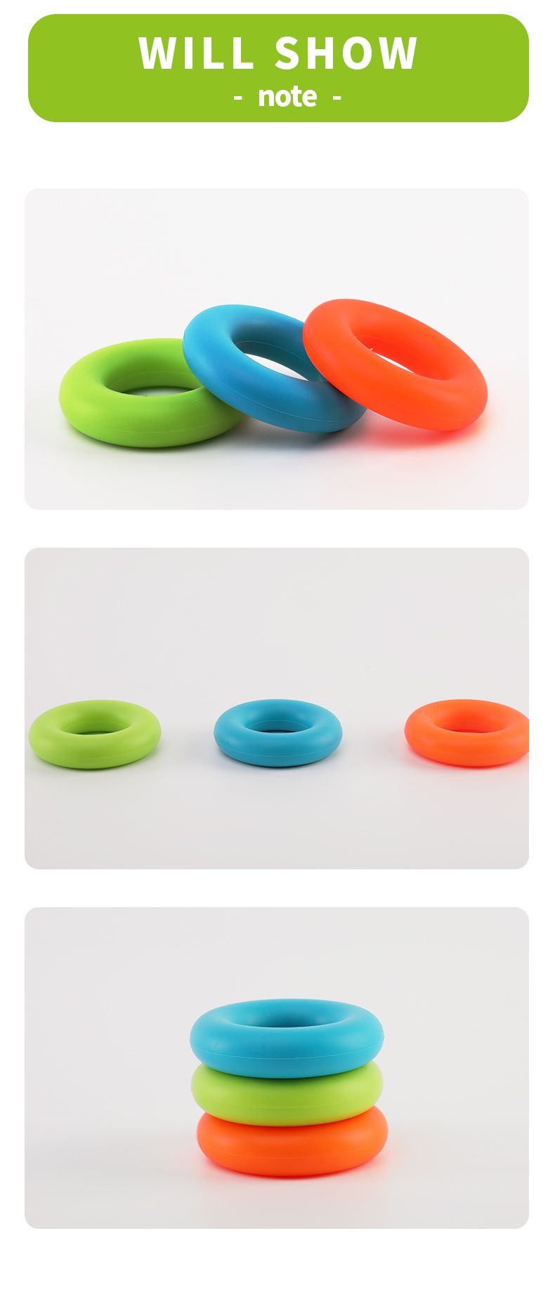 Lätt bär Silicon Rubber Hand Grip Ring Strength Trainer Lätt bär Silicon Rubber Hand Grip Ring Strength Trainer