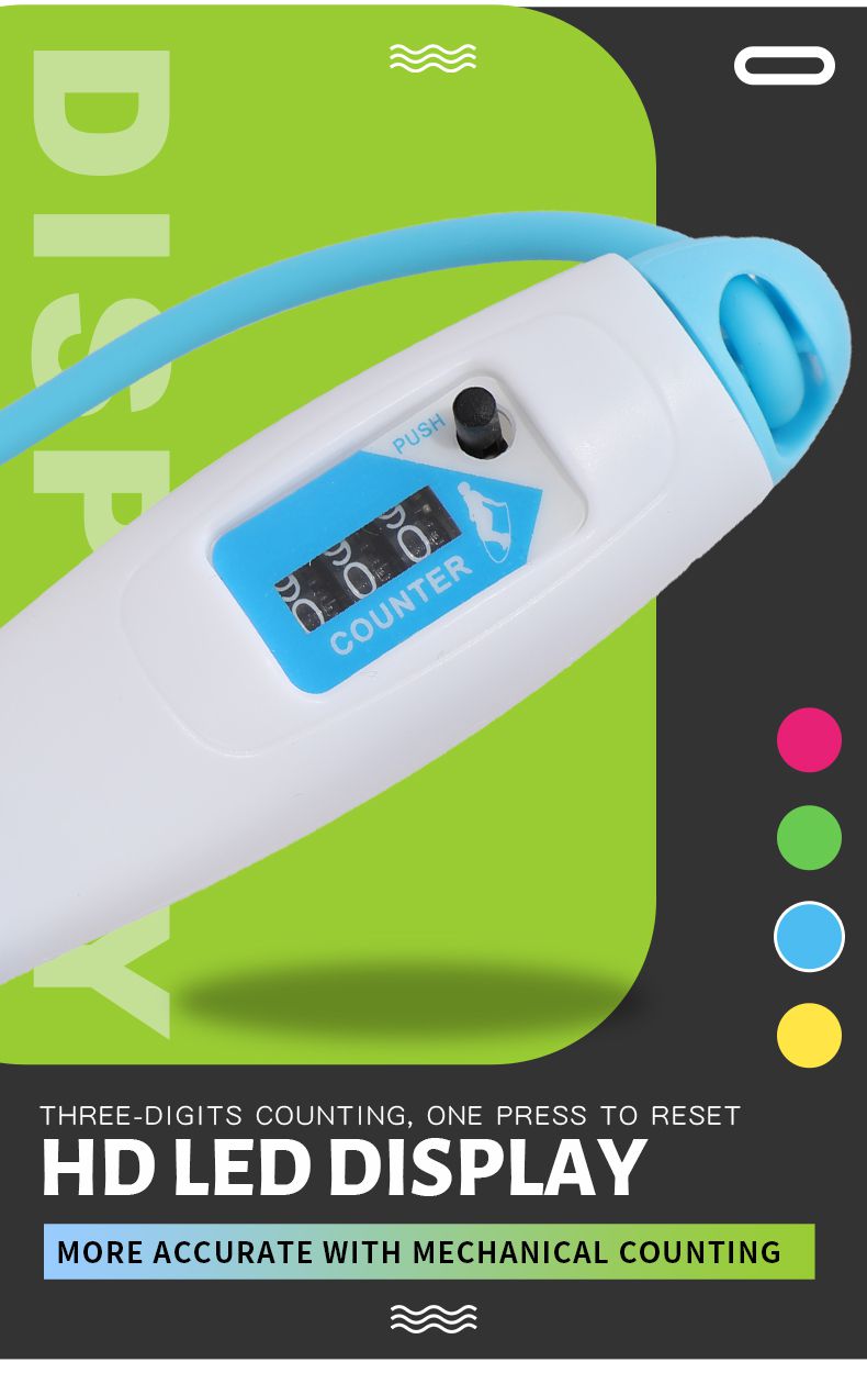 Mekanisk räkning Hoppande rep Fiskformat handtag räknar hopprep