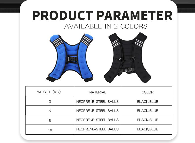 Träningsviktad väst med reflekterande rand Träningsviktad väst med reflekterande rand