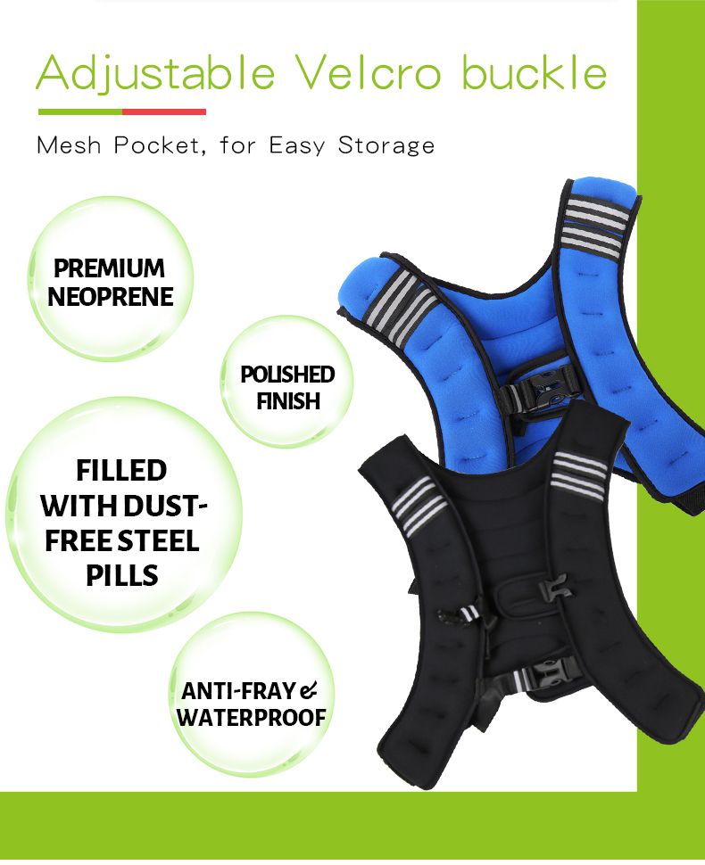 Träningsviktad väst med reflekterande rand Träningsviktad väst med reflekterande rand