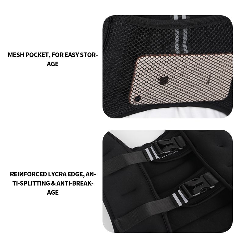 Träningsviktad väst med reflekterande rand Träningsviktad väst med reflekterande rand