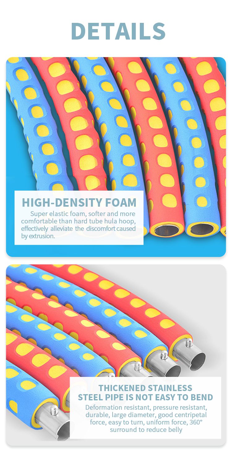 Viktad hula -båge med bulmassage