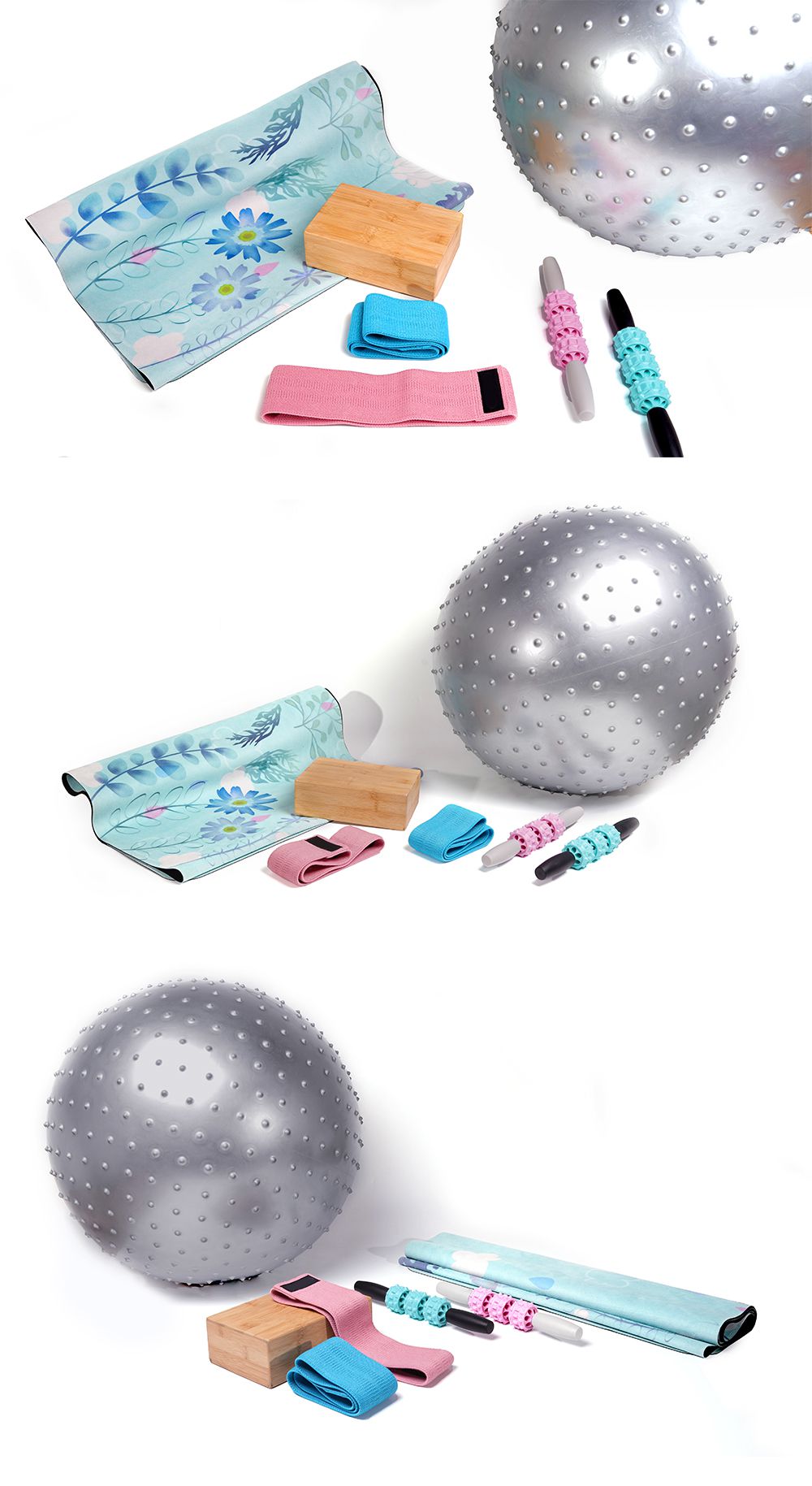 Suede Yoga Handduk Massage Set