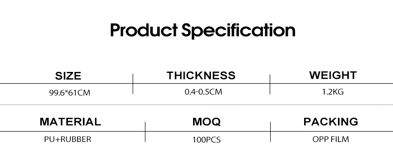 Anpassad designad PU Pilates Reformator icke-halkmatta