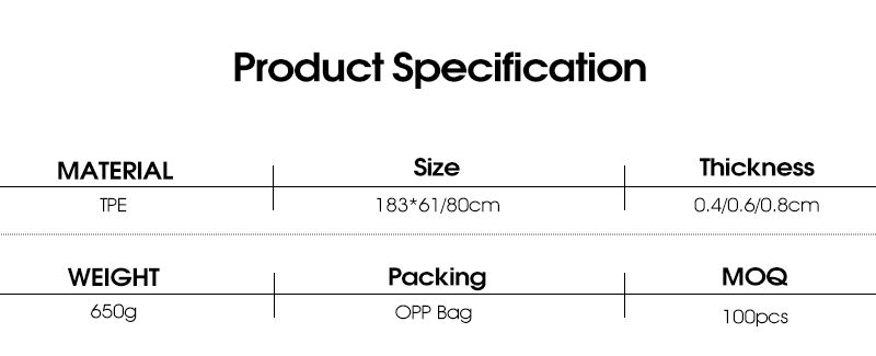 Partihandel vikbar tunn TPE -yogamatta för resor