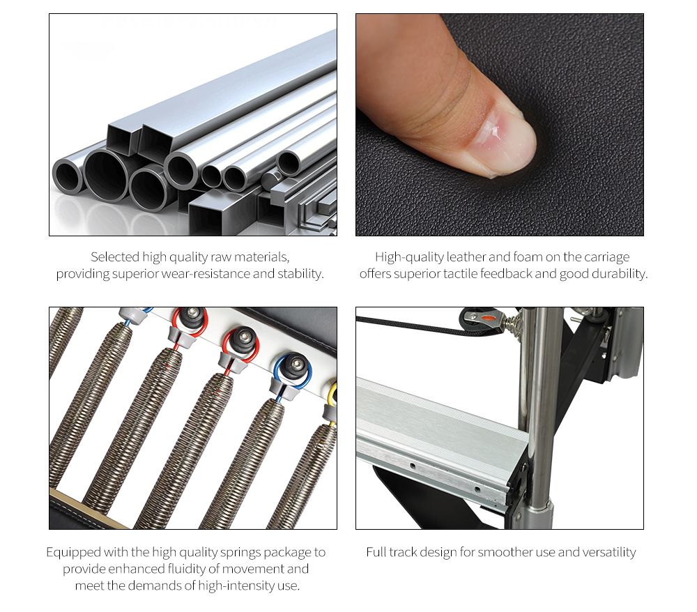 Aluminiumlegering Pilates reformator med handduk