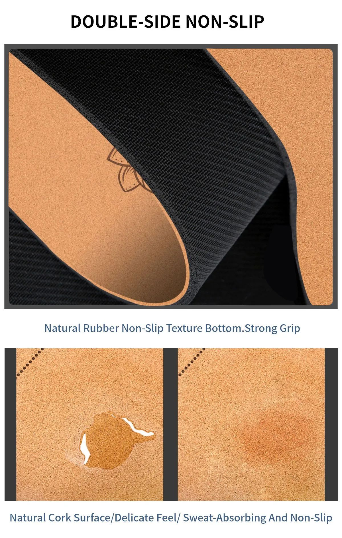 Rund kork naturgummi yogamatta