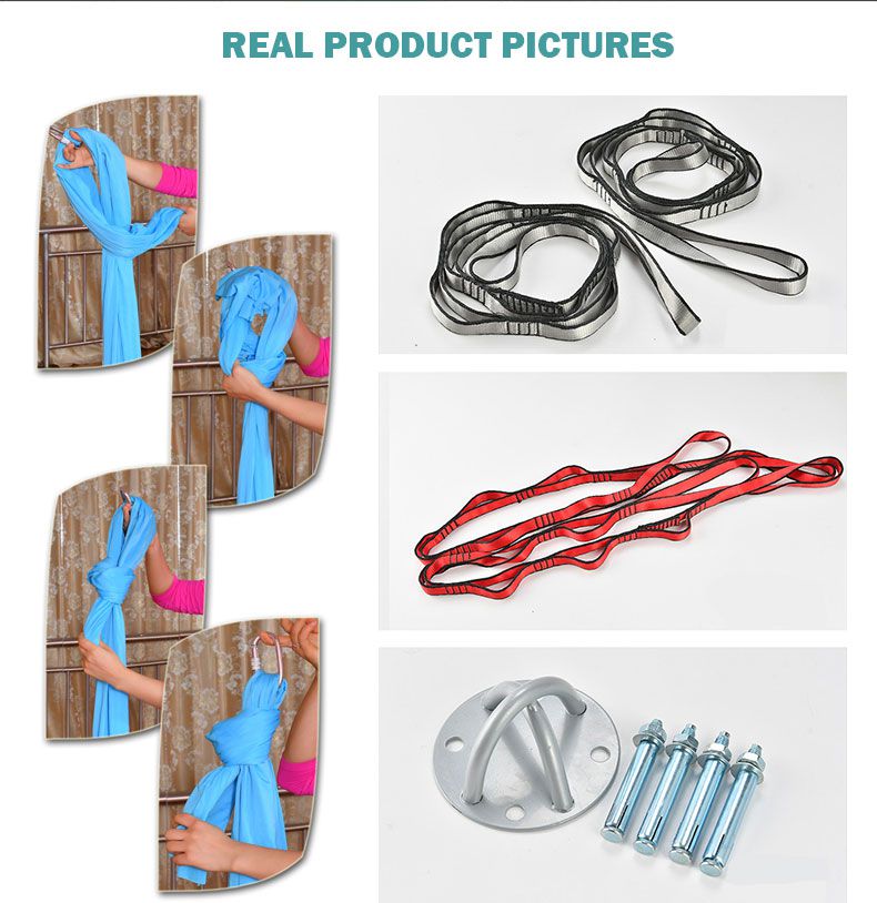 18 färger ny kvalitet yoga hängmatta flyg yoga swing set