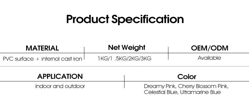 PVC -belagd färggjutjärn benform hantel för damer PVC -belagd färggjutjärn benform hantel för damer