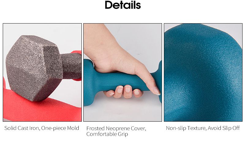 Frostad plast doppad hantel med platt huvud Frostad plast doppad hantel med platt huvud