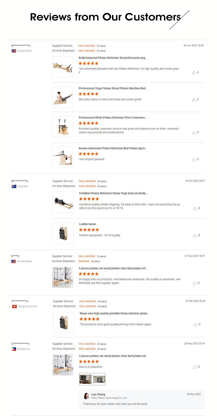 Vikbar aluminium pilates reformator kroppsbyggande högkvalitativ kommersiell användning