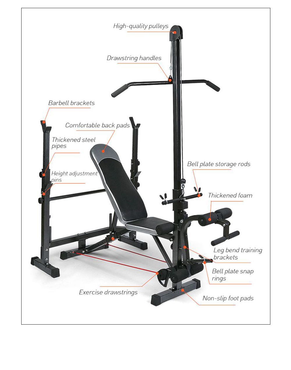 Skivstång bar press rack sitta upp bänken