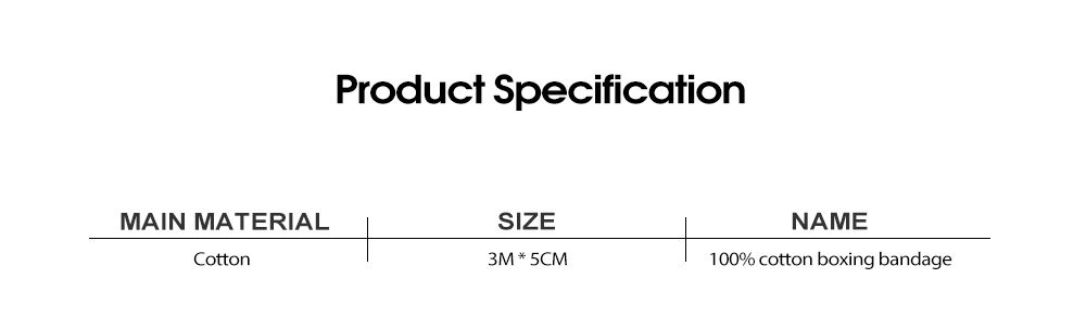 100% bomullsboxningsbandage