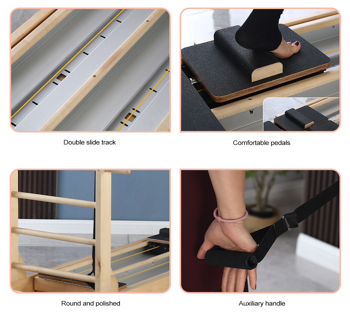 Pilates tvåvägs glidutrustning med fristående stege Pilates tvåvägs glidutrustning med fristående stege