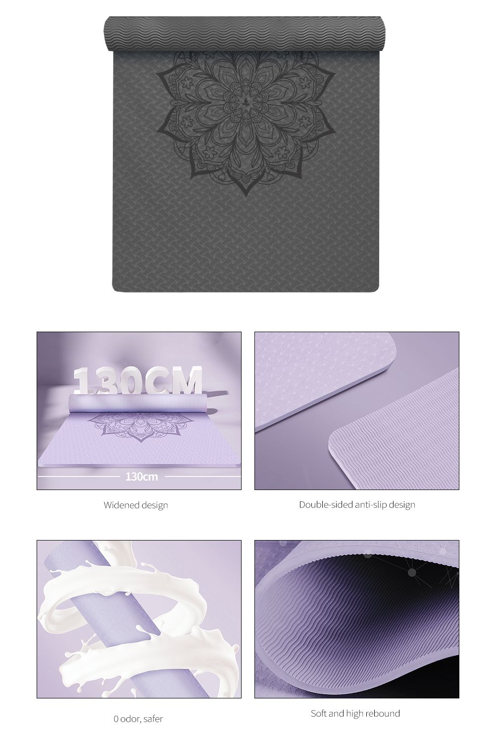 Yogamatta för 2 personer använder