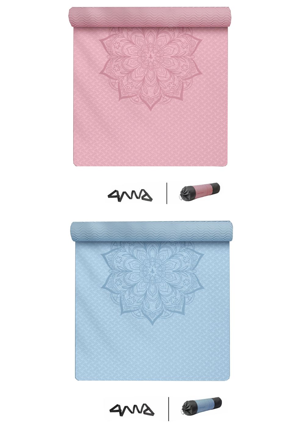 Yogamatta för 2 personer använder