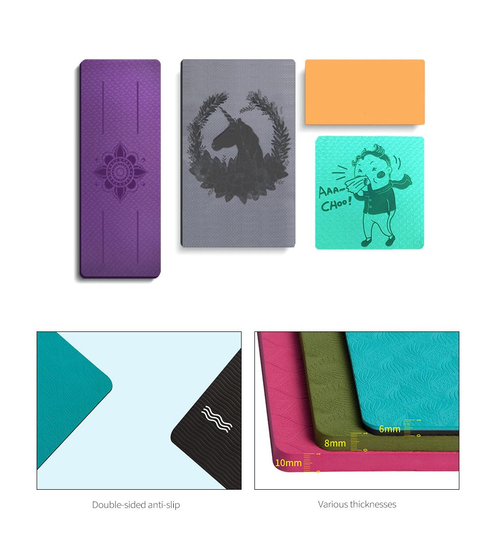 TPE Yoga knäande matta