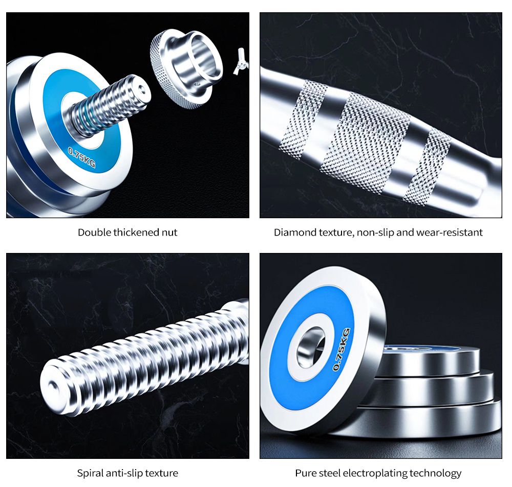 Solid Steel Barbell Combo Kit