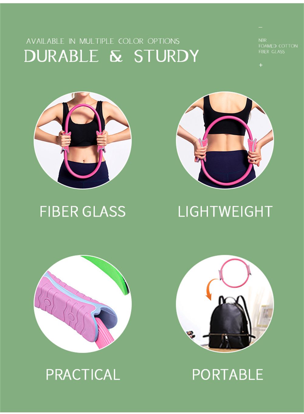 Uppgraderad obrottsbar Pilates ringcirkel