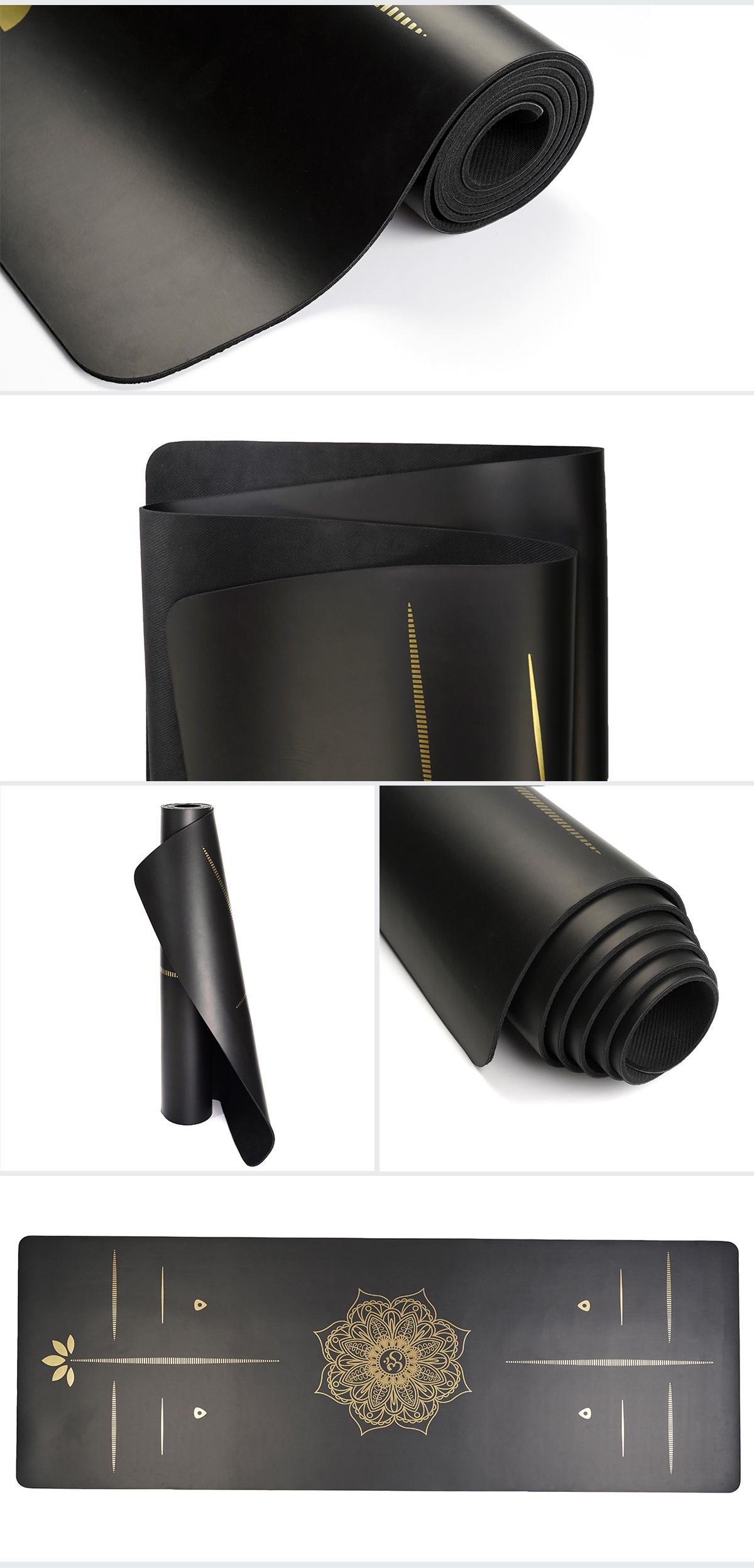 Bronzing Pu Rubber Yoga Mat 5mm