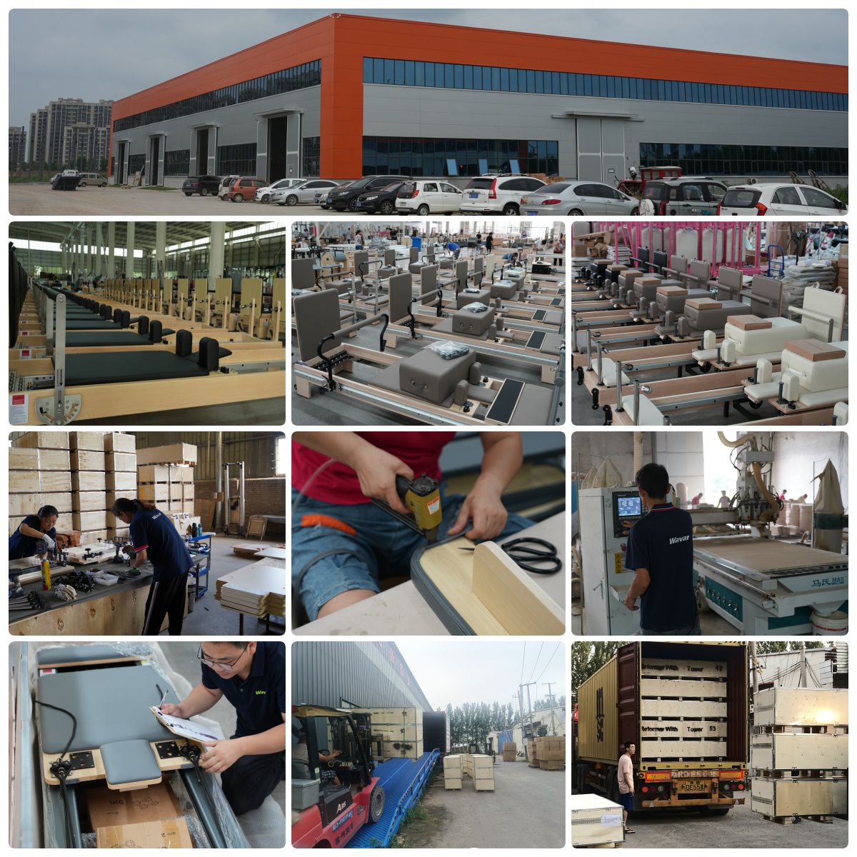 Maple Folding Pilates Reformator (justerbar benhöjd)