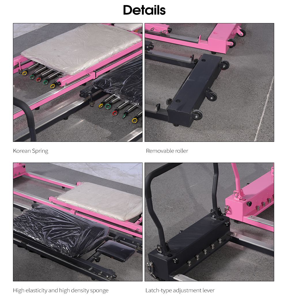 Ny högkvalitativ vikbar stål Pilates reformator