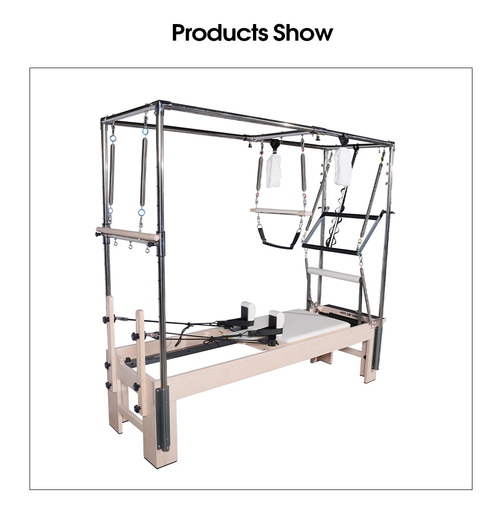 Pilates Studio Maple Wood Pilates Cadillac Reformator med full trapes
