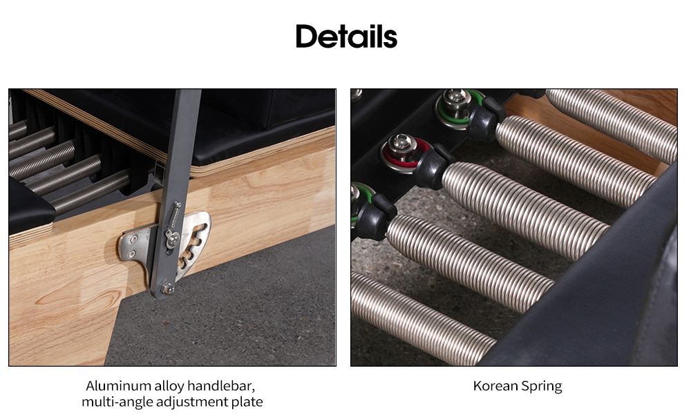 Hemanvändning kroppsövning glidande kärna säng ek trä pilates reformator halva trapeze med torn