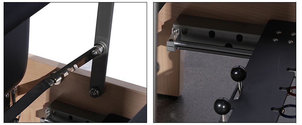 Kroppsträning kärna säng lönn trä pilates reformator med inre fotstöd