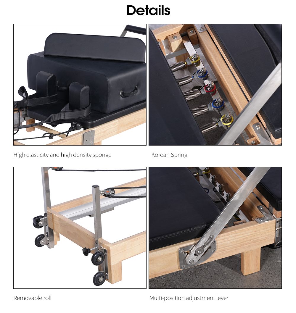 Hemma trä hopfällbar pilates reformator