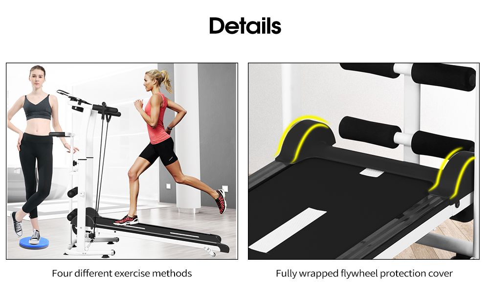 Hushållens vikbara körmaskin multifunktionell fitness löpband